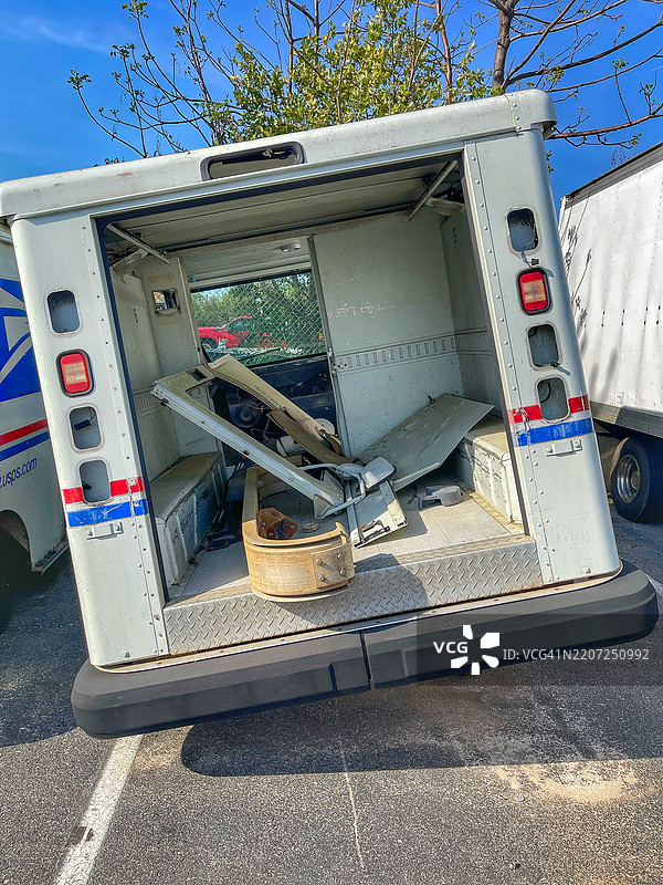 美国邮政服务邮件车辆图片素材