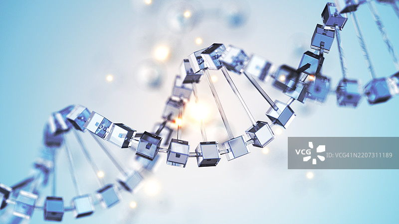 数字DNA。生物技术创新概念图片素材