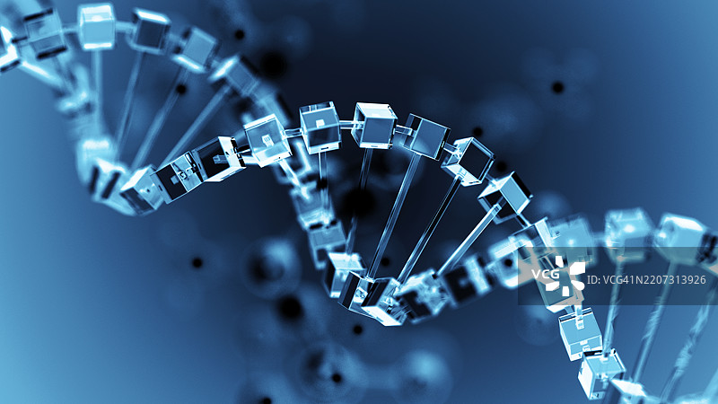 数字DNA。生物技术创新概念。宽幅图片素材