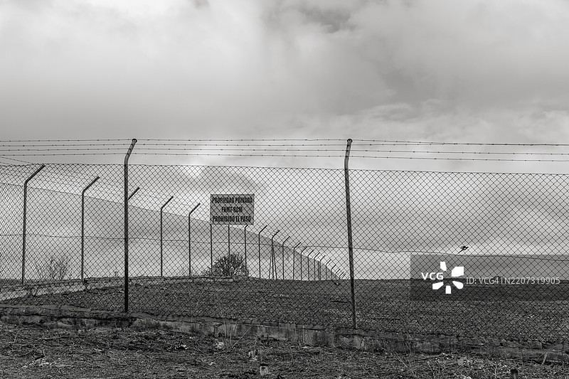 私人财产围栏图片素材