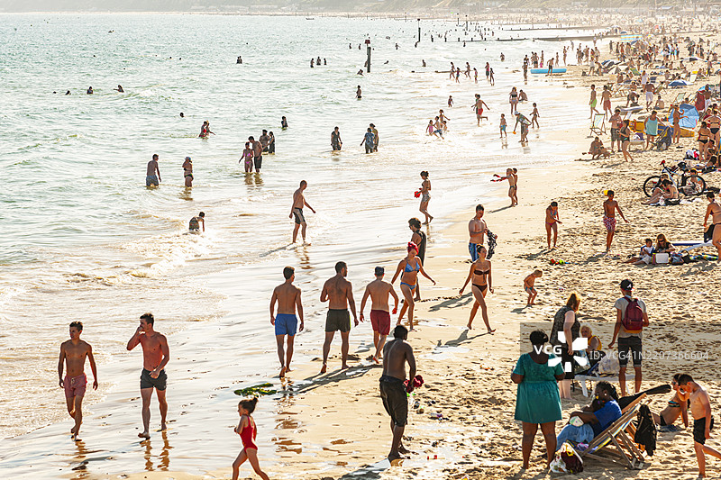 英格兰，韦茅斯海滩。图片素材