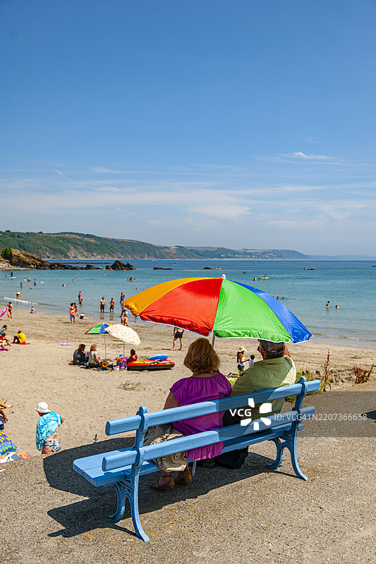 康沃尔州，卢海海滩。图片素材