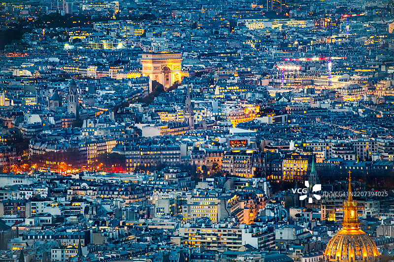 巴黎鸟瞰图图片素材