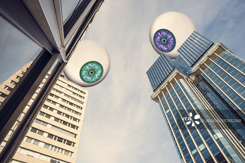 隐私概念与视频监控图片素材