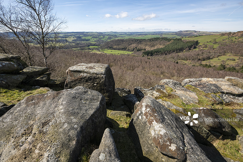 加多姆边缘，峰区国家公园，德比郡，英格兰图片素材