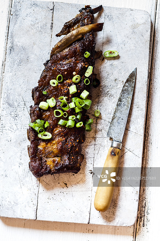 糖醋排骨配葱图片素材