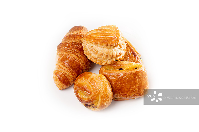 白色背景上的迷你糕点图片素材