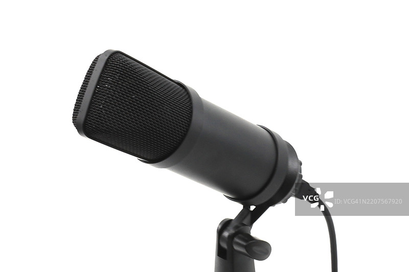 音频工作室中的在线录音麦克风图片素材