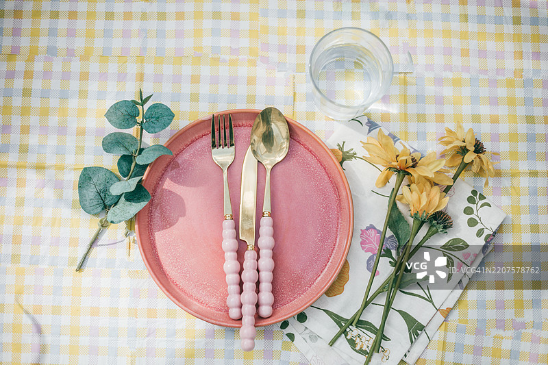 桌面布置俯视图图片素材