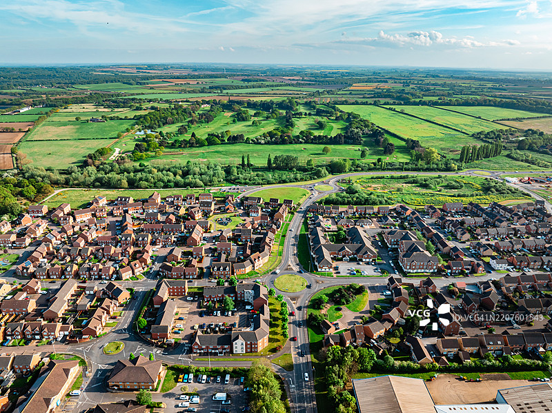 英国斯肯索普的鸟瞰图图片素材