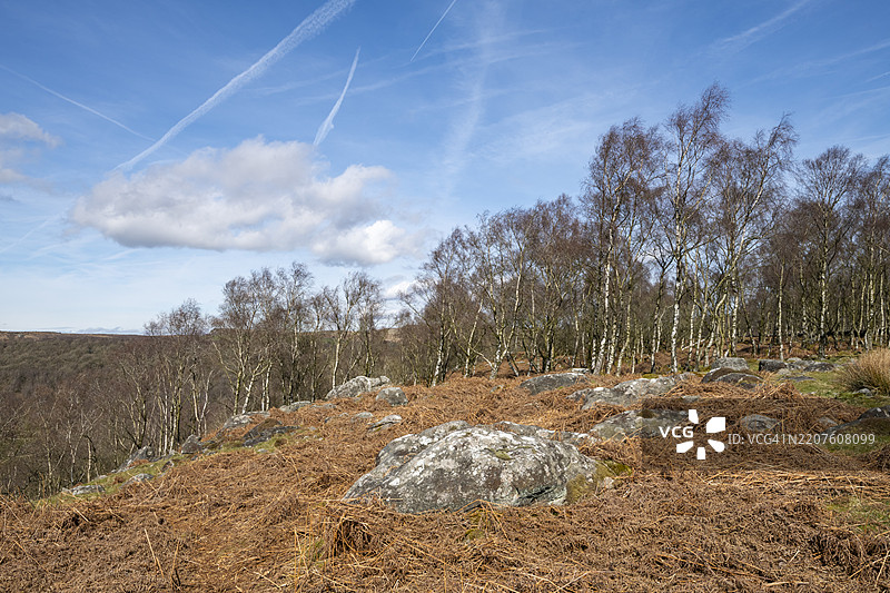 加多姆边缘，峰区国家公园，德比郡，英格兰图片素材