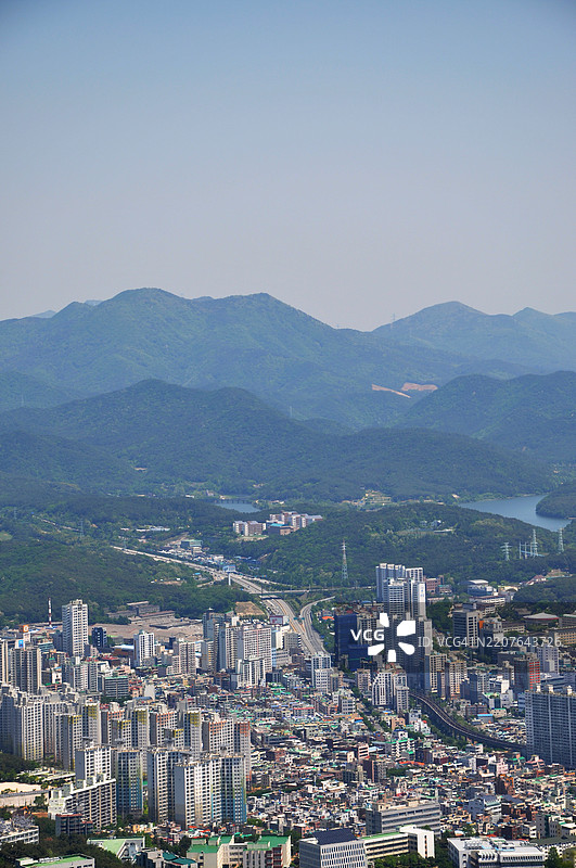 釜山城市的鸟瞰图图片素材
