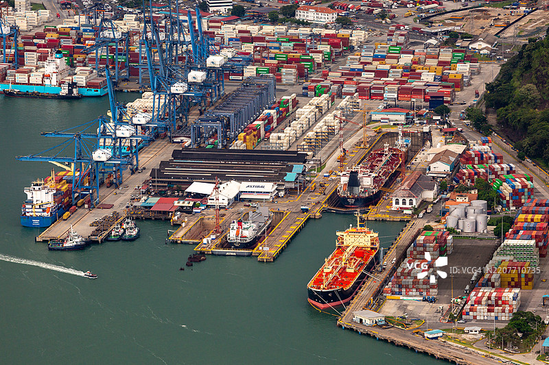 巴拿马运河巴尔博亚港图片素材