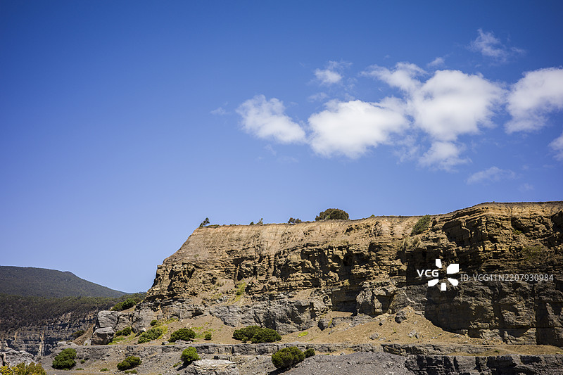 塔斯马尼亚玛丽亚岛的化石悬崖风景图片素材