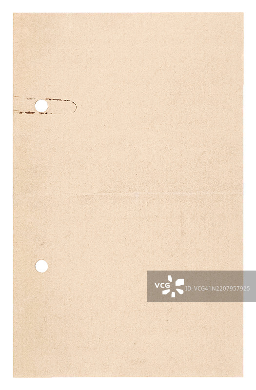 带有 perforations 的米色纸张图片素材