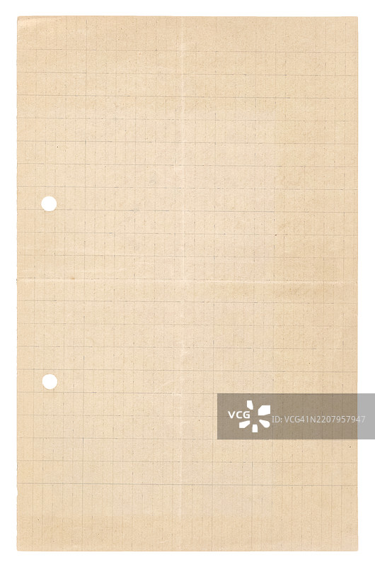 带孔的空白米色格子纸张图片素材