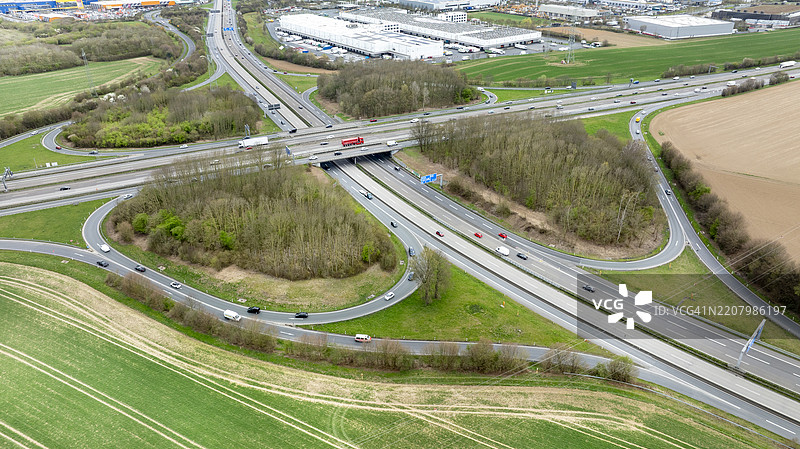 复杂高速公路立交桥的航拍照片图片素材