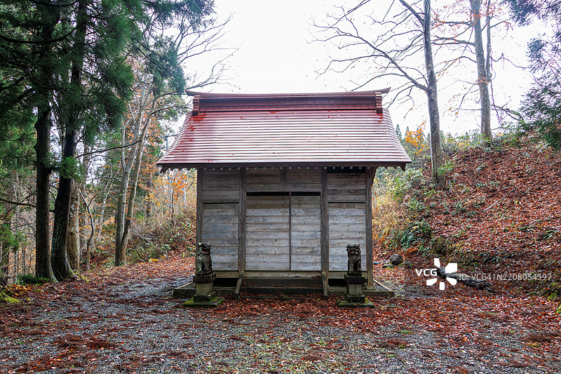 山中的小神社。图片素材