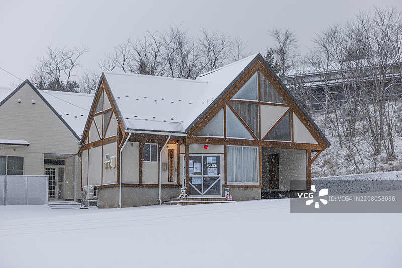 鸟取沙丘的警察站小屋图片素材
