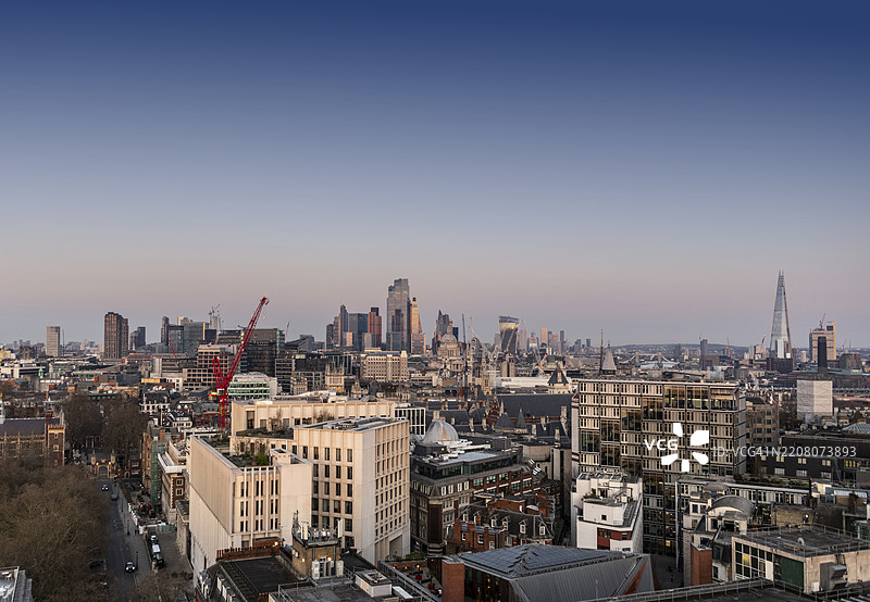 伦敦东南方向的全景图片素材