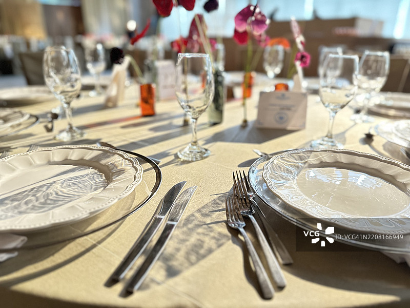 墨西哥餐桌上的精美餐具特写图片素材