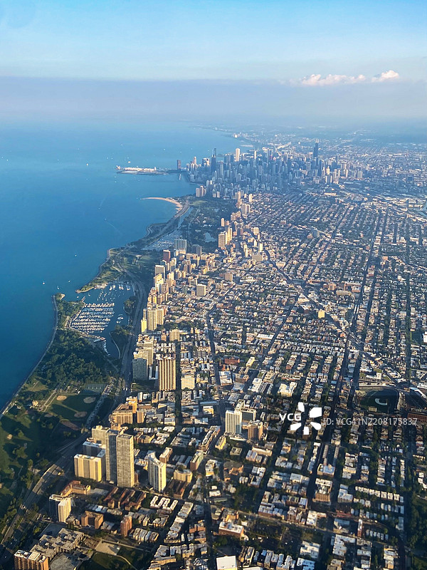 芝加哥天空的景观，伊利诺伊州， 美国图片素材