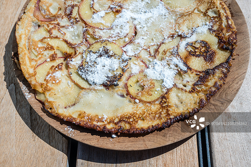 苹果煎饼特写图片素材