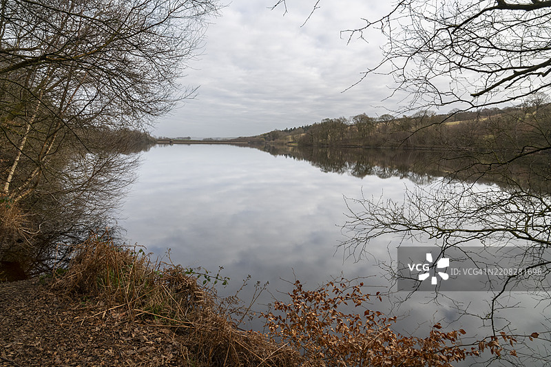 费尔尼利水库，威利桥，德比郡，英格兰图片素材