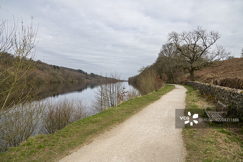 费尔尼利水库，怀利桥，德比郡，英格兰图片素材