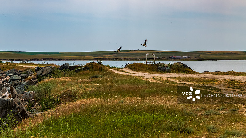 海滩与天空的美丽景色图片素材