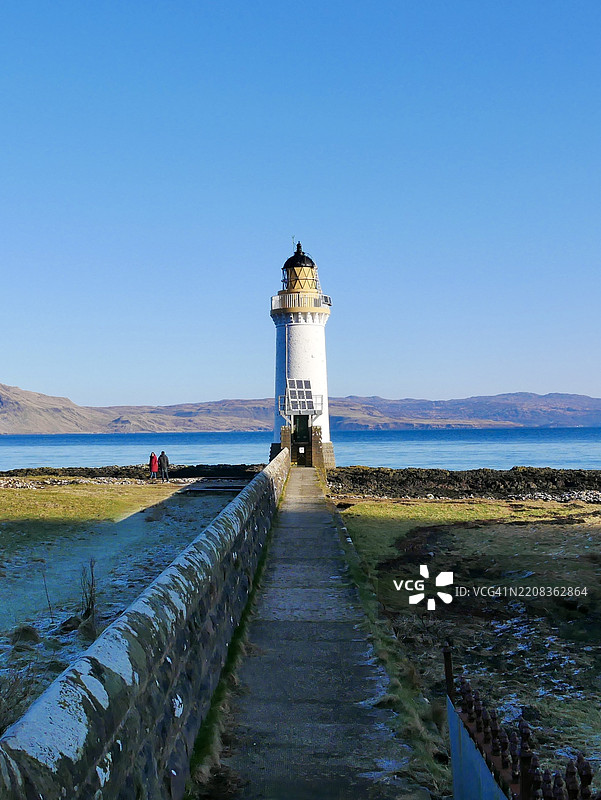 清澈天空下的海景，穆尔岛，英国图片素材