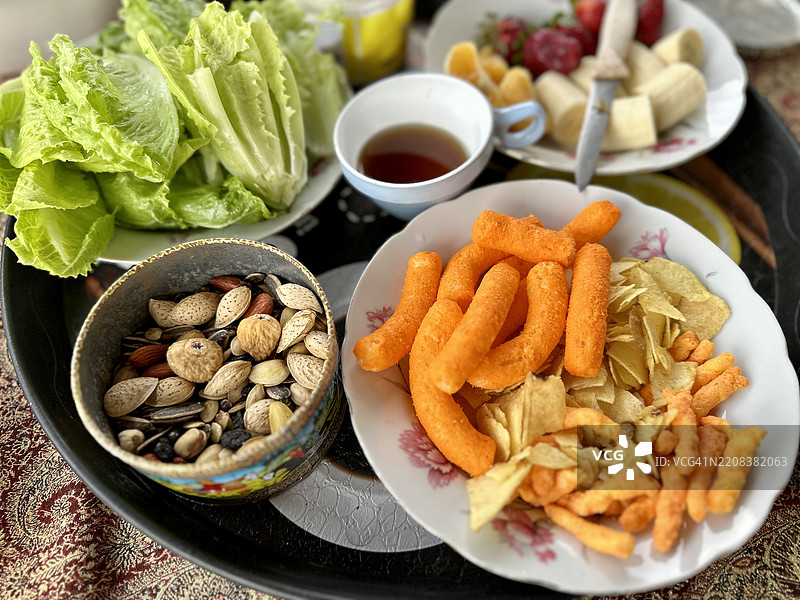 吃水果和零食图片素材