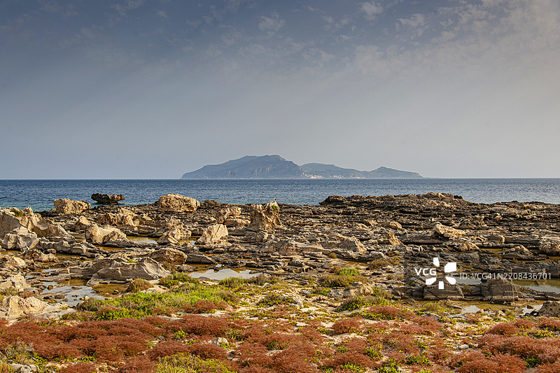 西西里岛，法维尼亚纳岛，特拉帕尼海滩图片素材