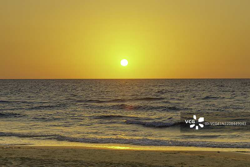 地中海风景的日落图片素材