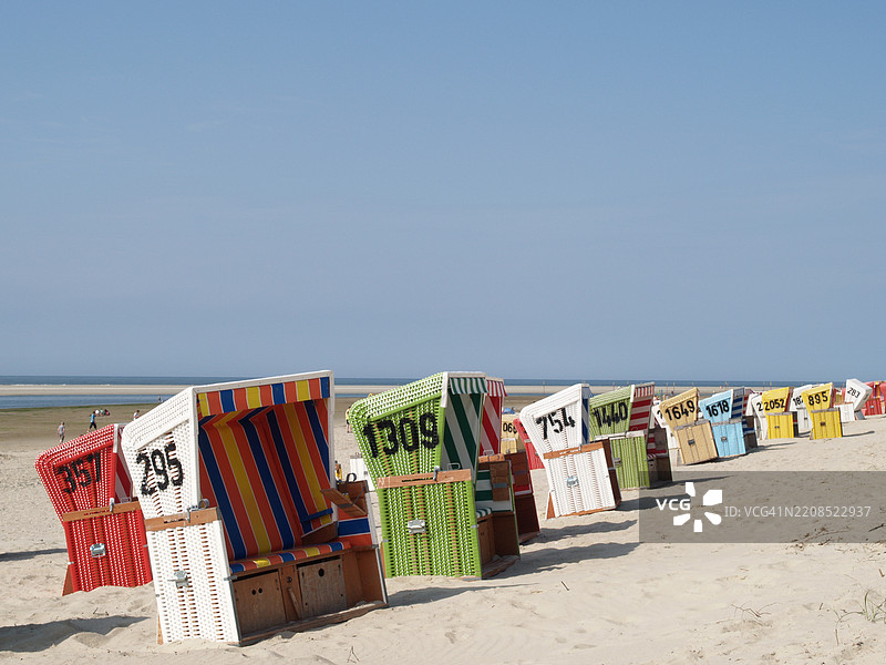 德国朗根霍格岛的海滩，朗根霍格，德国图片素材