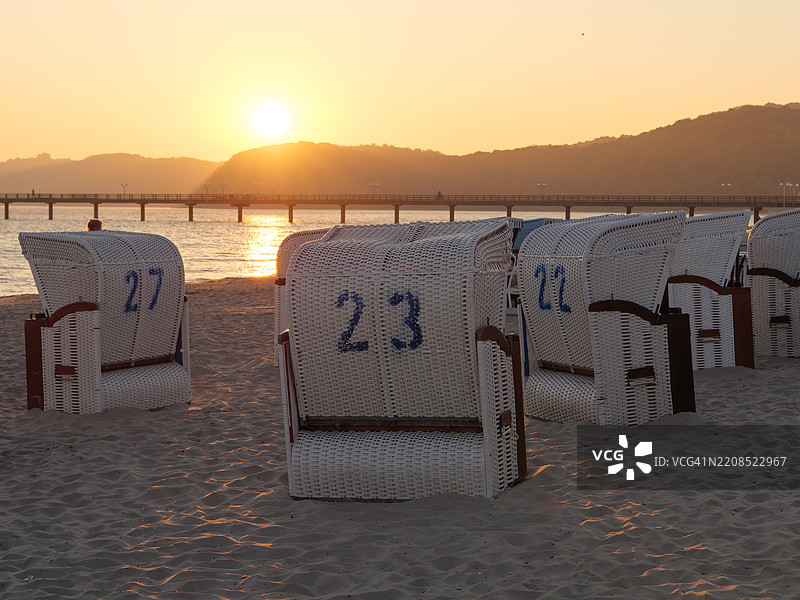 德国滨兹的波罗的海海滩图片素材