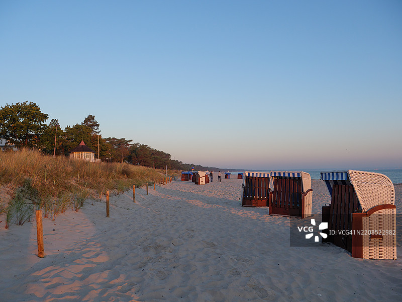德国滨兹的波罗的海海滩图片素材