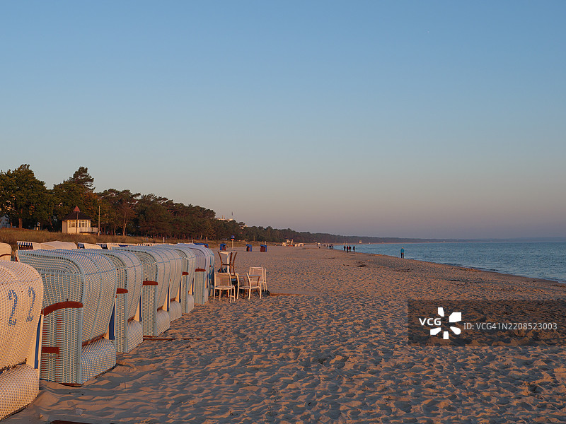 德国滨兹的波罗的海海滩图片素材