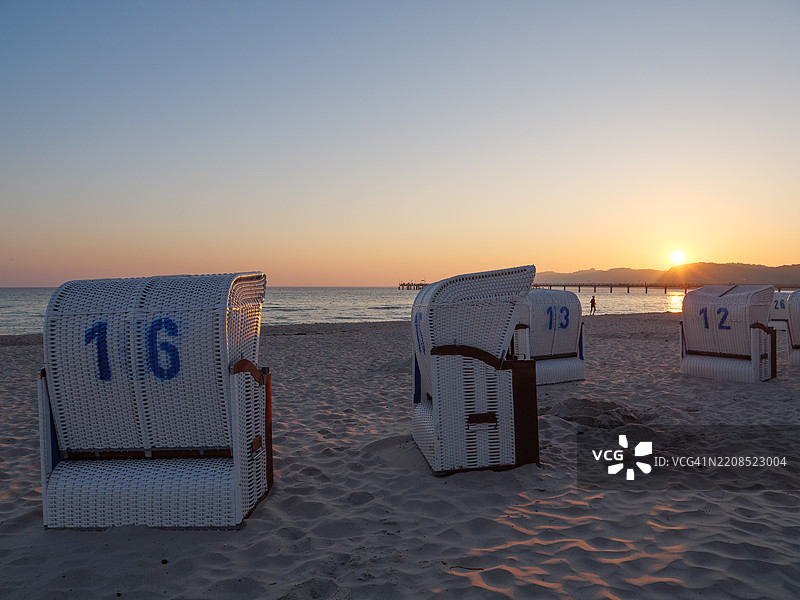 德国滨兹的波罗的海海滩图片素材