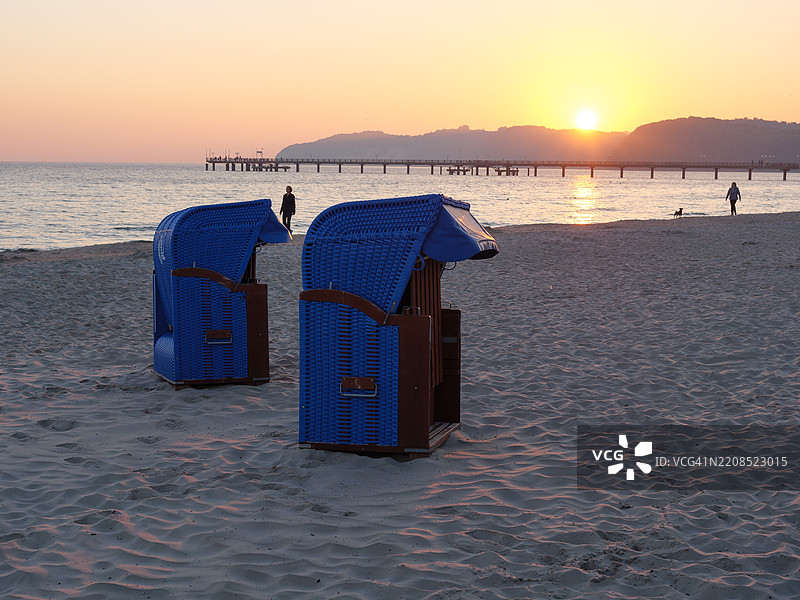 德国滨兹的波罗的海海滩图片素材