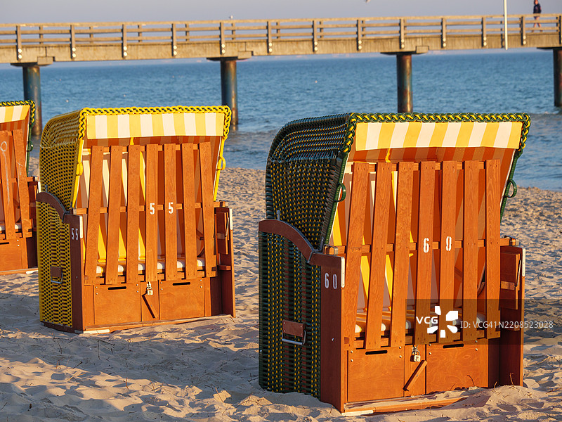 德国滨兹的波罗的海海滩图片素材