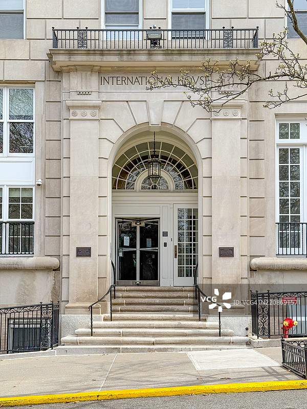 纽约国际大厦的主入口图片素材