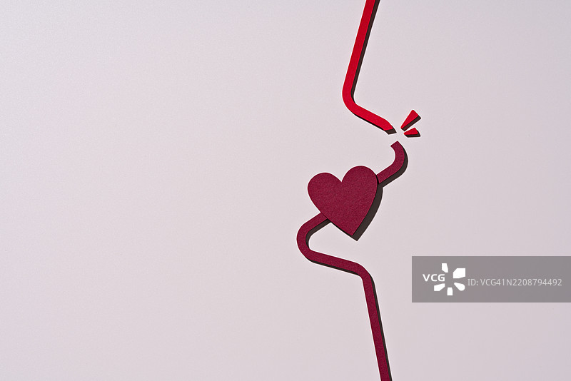 心脏中的破裂血管，纸艺手工制作图片素材