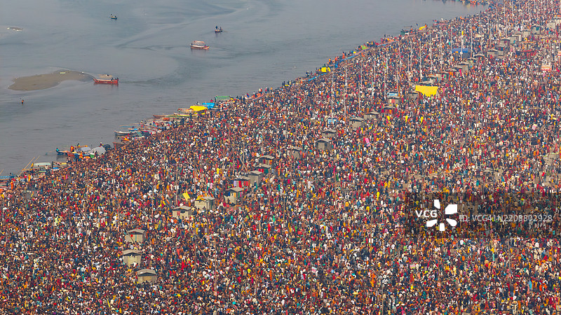 2025年大法会：印度在普拉亚格拉杰举办世界上最大的宗教集会图片素材