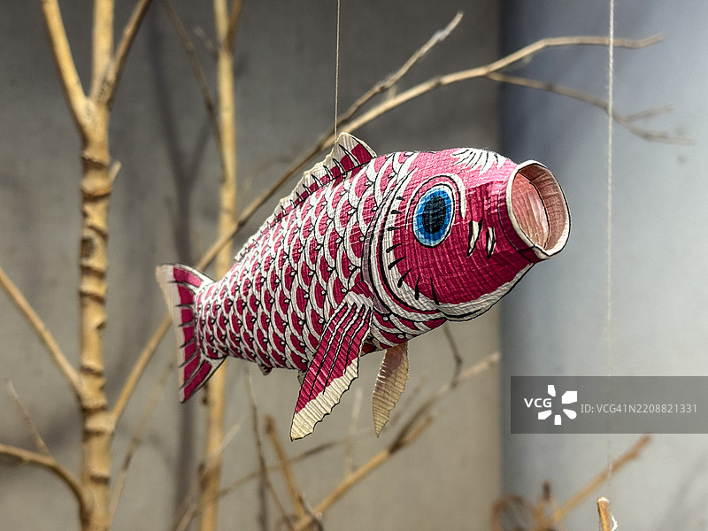 迷你纸鲤鱼旗装饰品图片素材