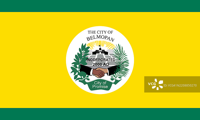 伯尔莫潘，伯利兹的国旗图片素材