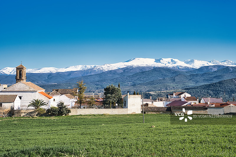 西班牙格拉纳达的迪埃兹马安达卢西亚山村图片素材