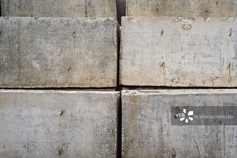 堆叠的混凝土块特写视图图片素材