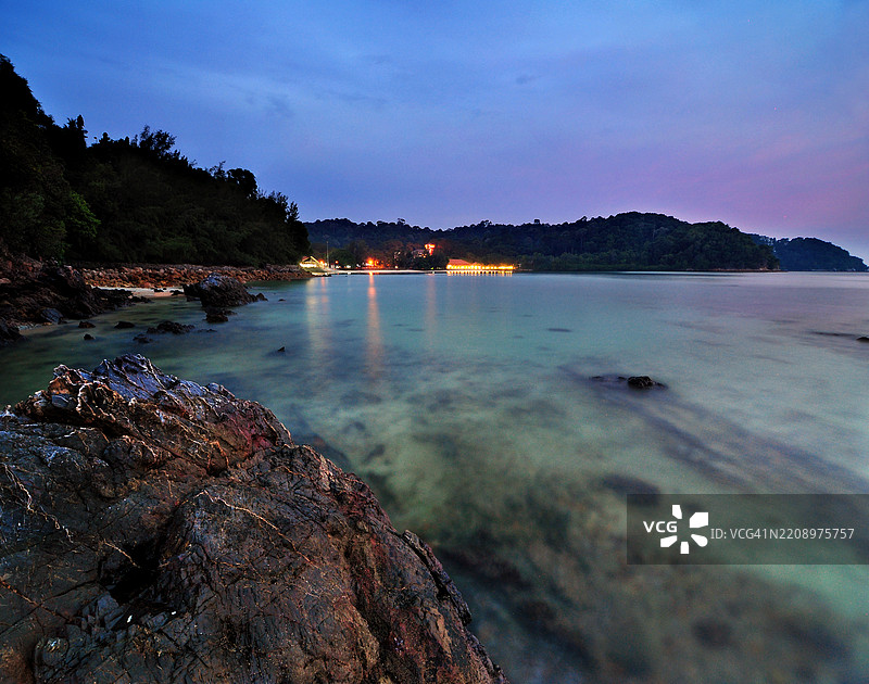 蓝色泻湖图片素材