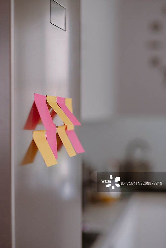 冰箱上的待办事项清单图片素材